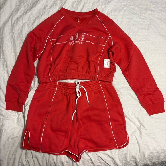 Free People Movement Seeing Double Embroidered Co-Ord Set - Picture 1 of 4